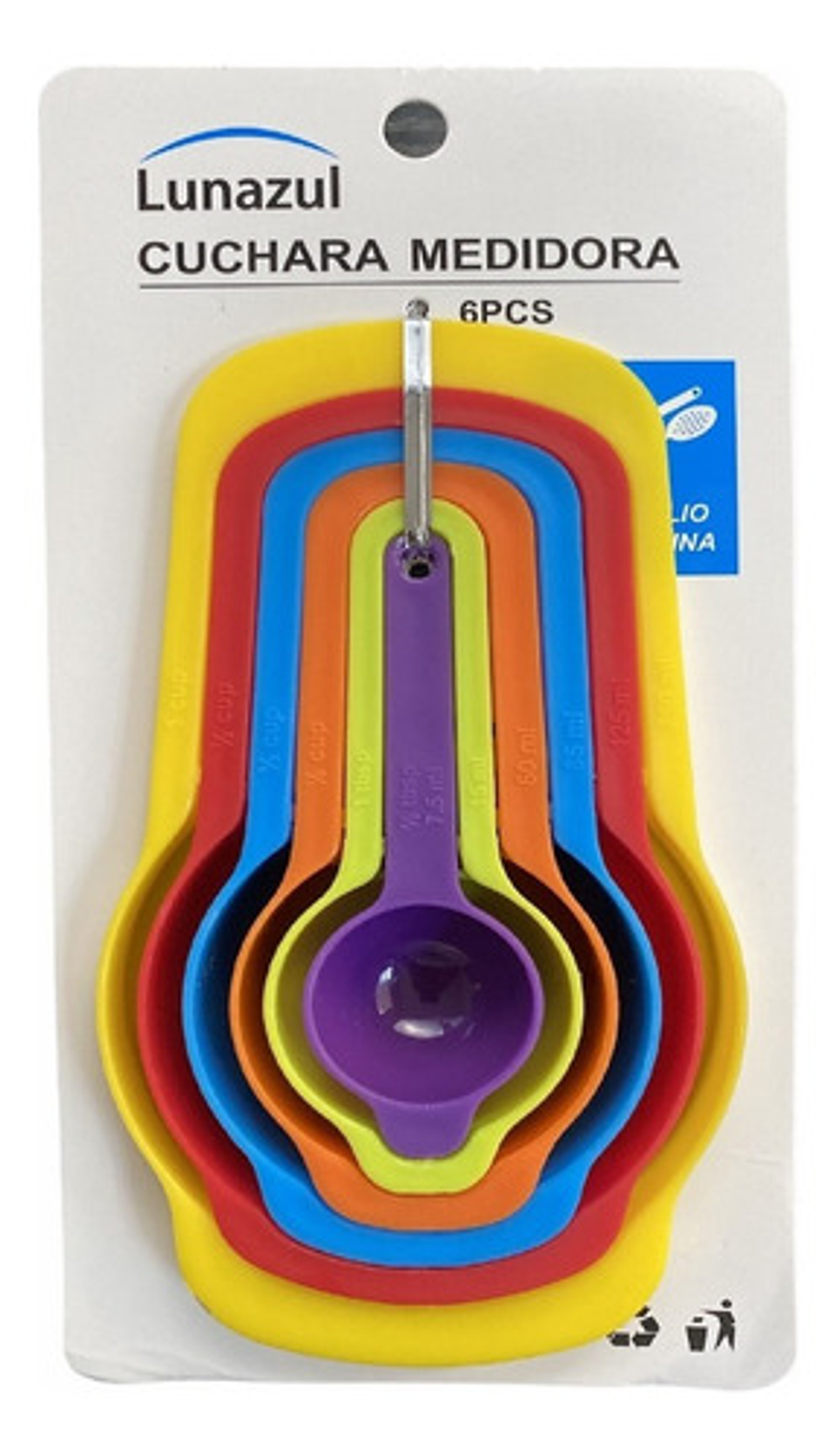 Set Cucharas Medidoras, Juego 6 Piezas De Repostería Cocina Color Multicolor 7