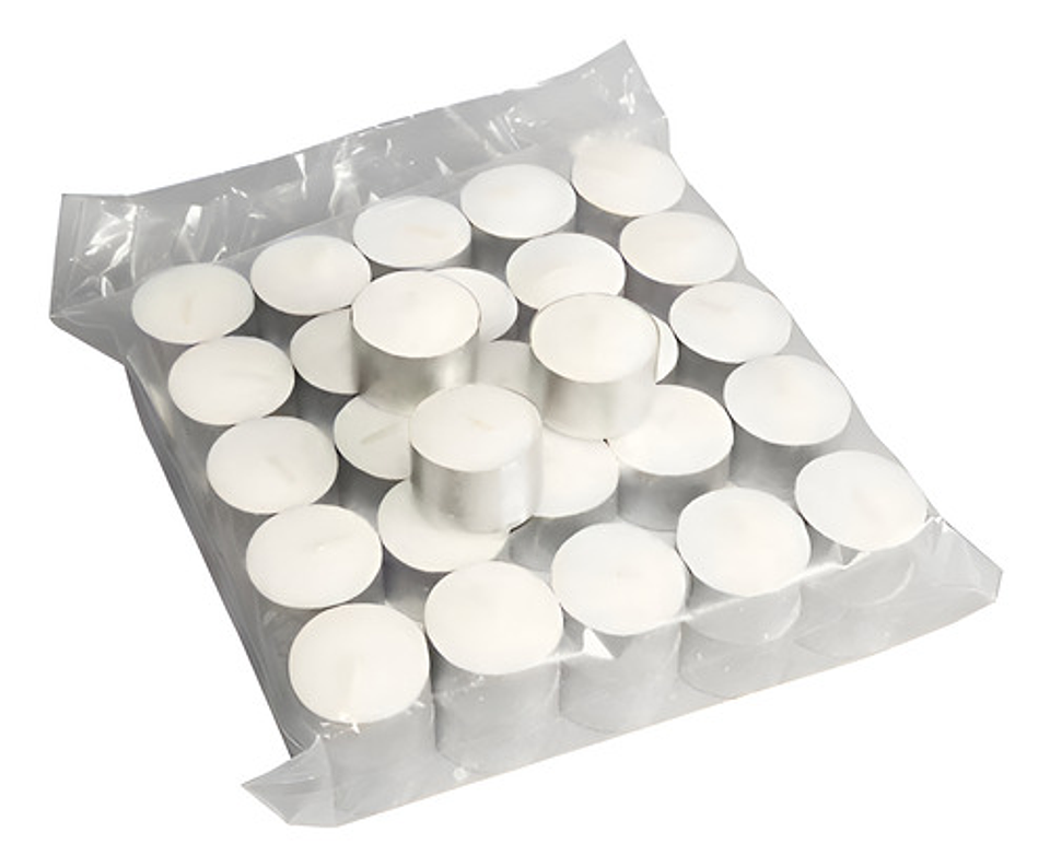 Pack 50 Velas Tea Light Esoterismo Decoración Limpieza Luz Color Blanco 2