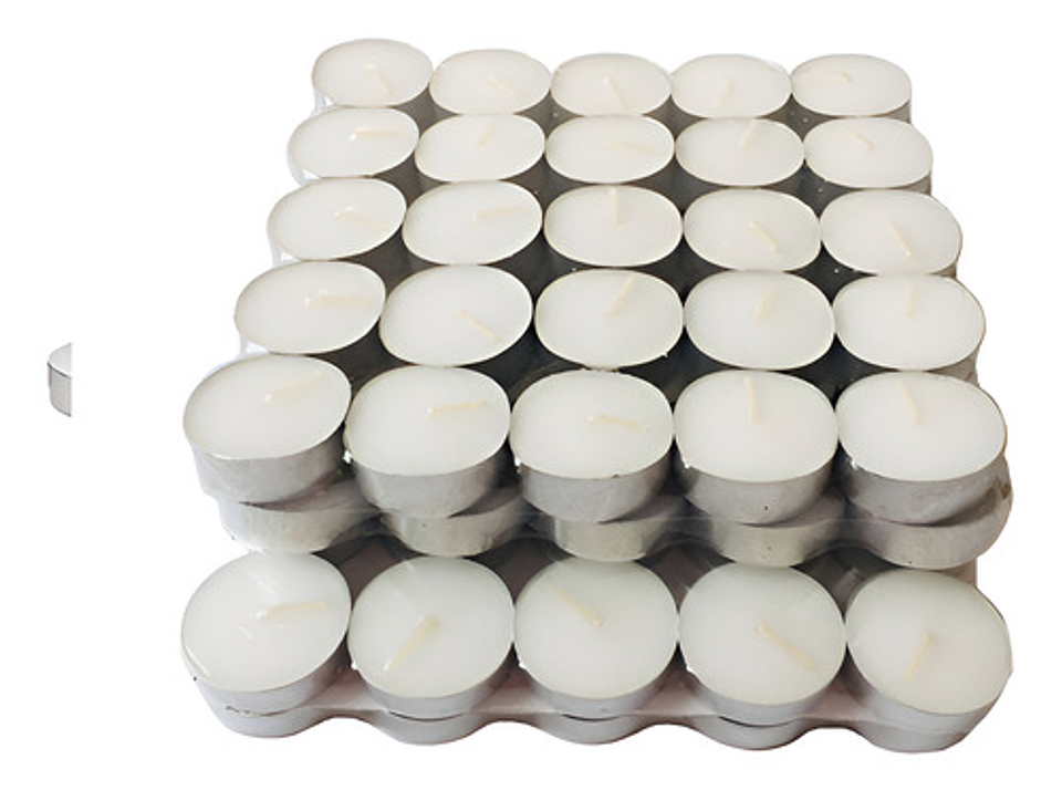 Pack 50 Velas Tea Light Esoterismo Decoración Limpieza Luz Color Blanco 3
