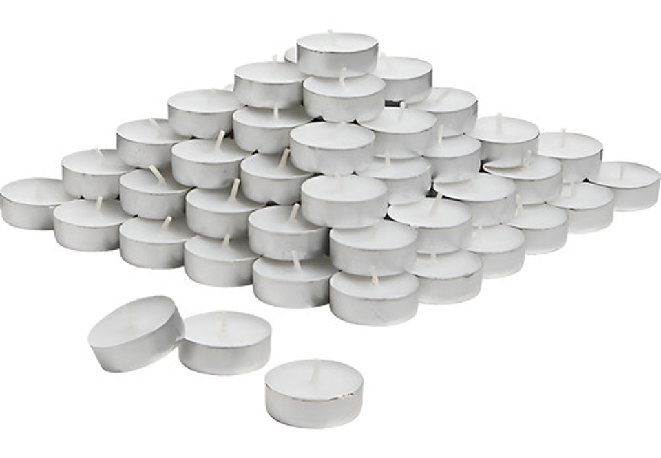 Pack 50 Velas Tea Light Esoterismo Decoración Limpieza Luz Color Blanco 4