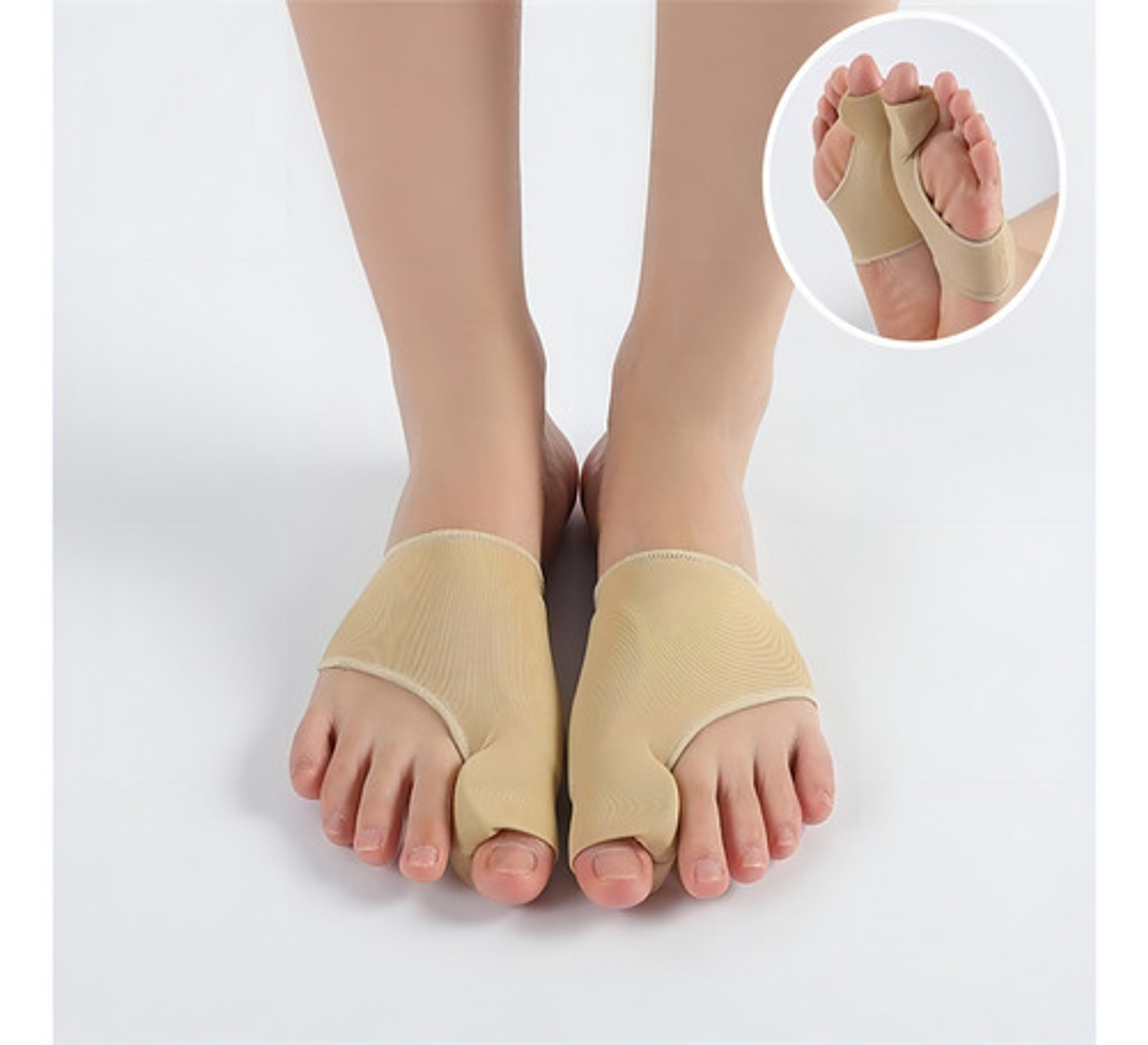 Calcetines Correctores Juanetes Gel Bealty Star Beige Silicona Ajustables 2