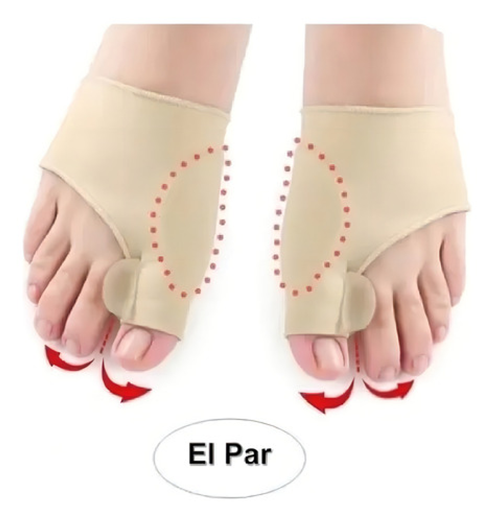 Calcetines Correctores Juanetes Gel Bealty Star Beige Silicona Ajustables 6