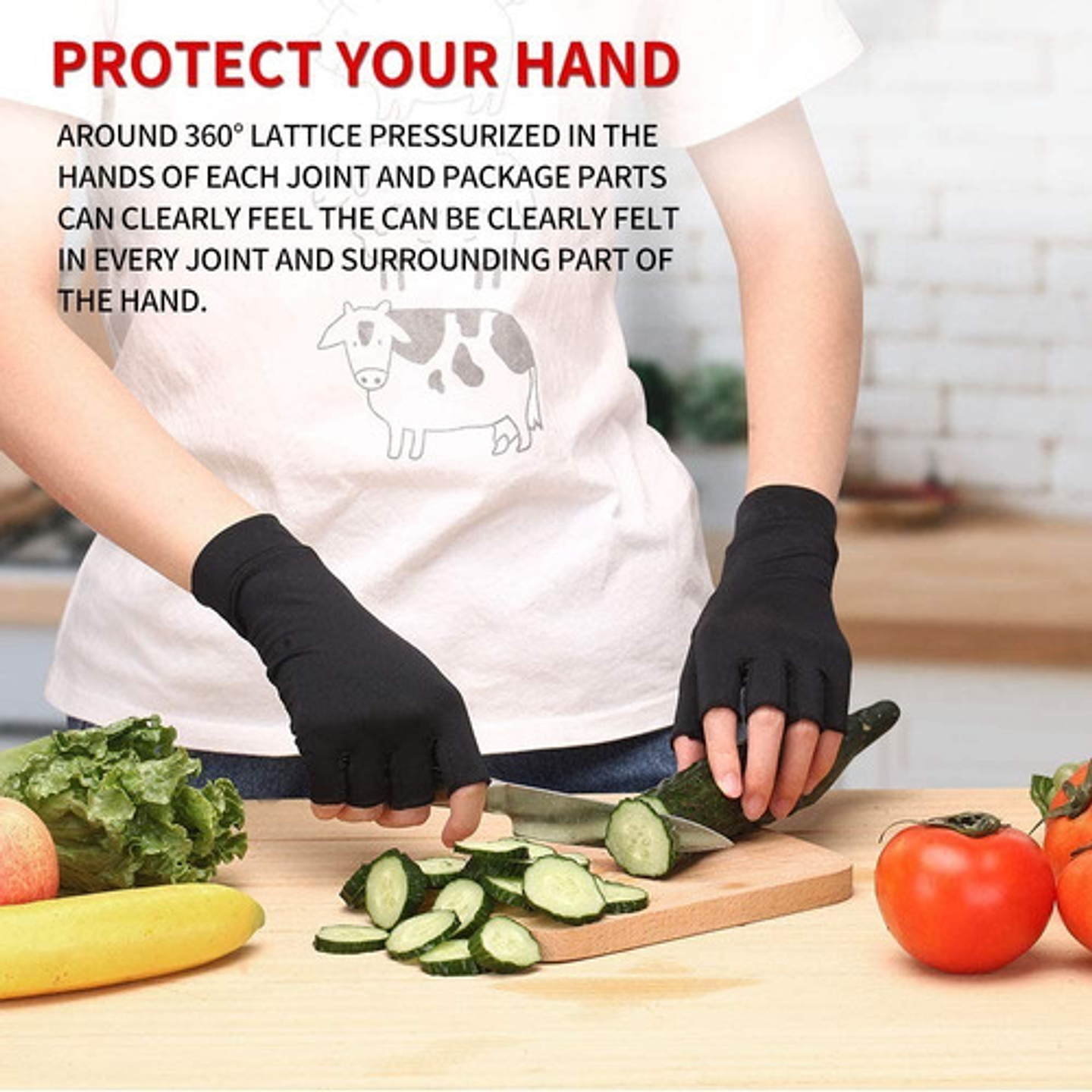 Guantes Cobre Para Artritis/compresión Túnel Carpiano Unisex 7