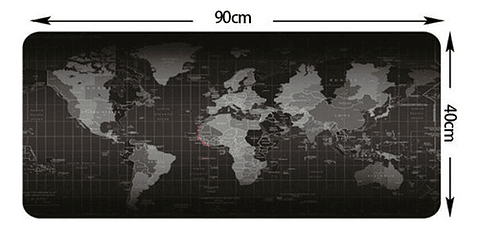 Mouse Pad Gamer Hopemob Mapamundi Grande 90x40cm Tela Goma