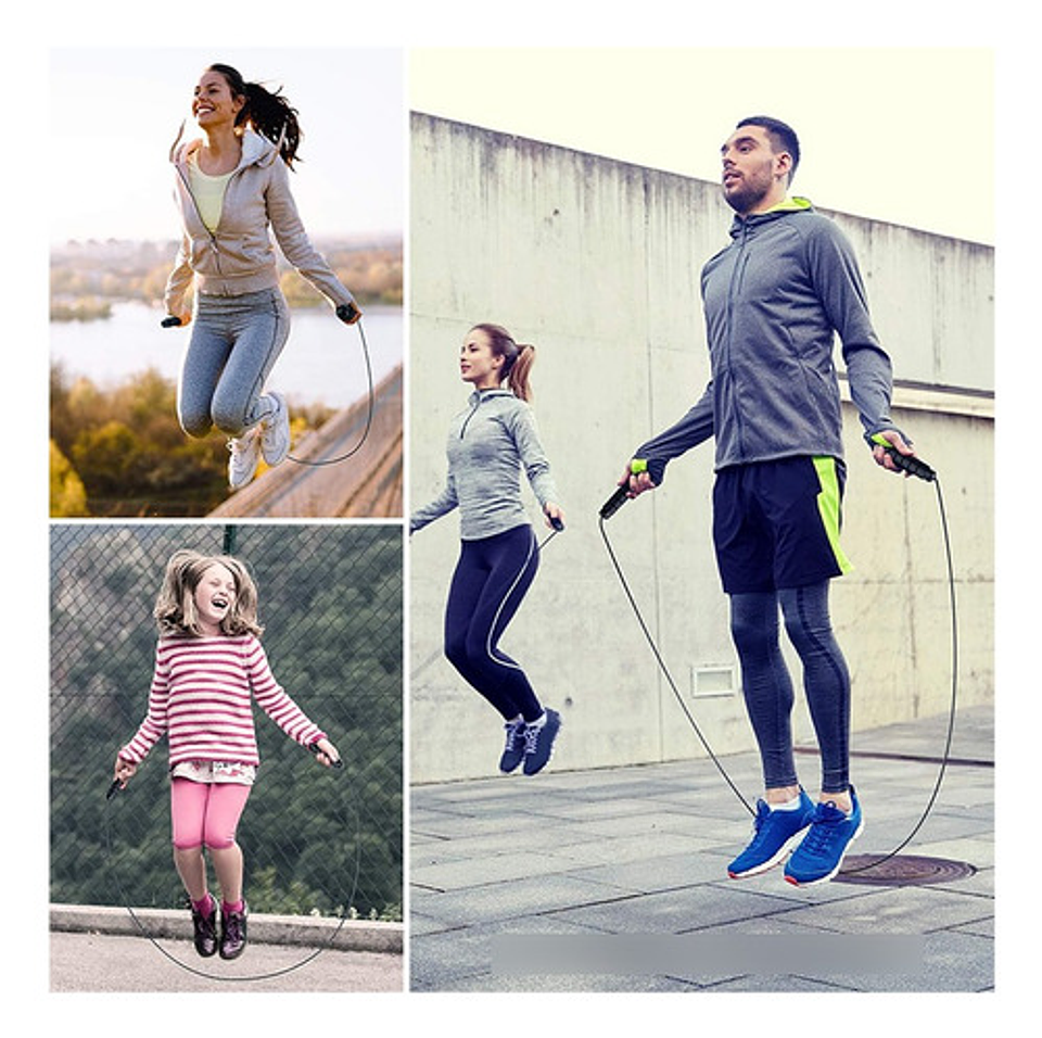 Cuerda Para Saltar Cardio Crossfit Deporte Velocidad Color Rojo 2