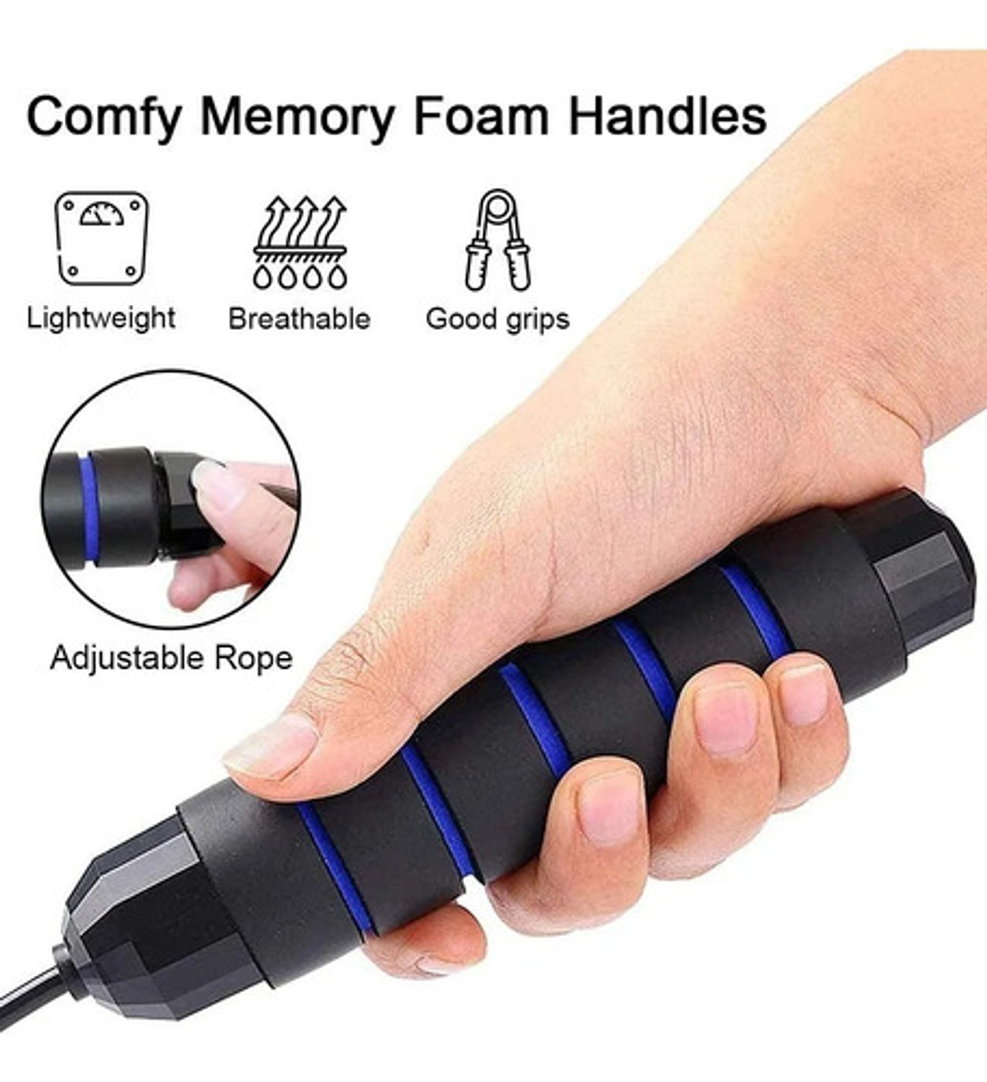 Cuerda Para Saltar Cardio Crossfit Deporte Velocidad Color Rojo 7