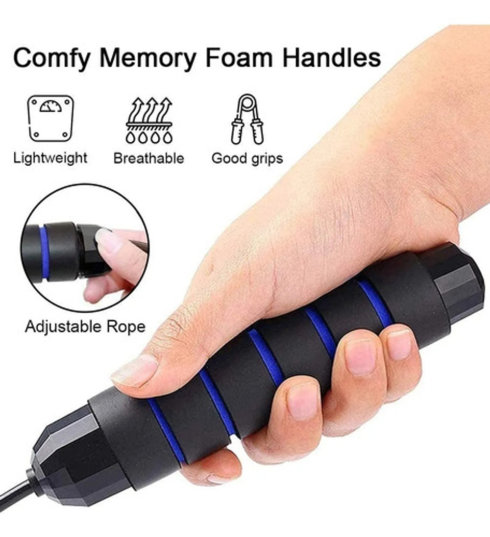 Cuerda Para Saltar Cardio Crossfit Deporte Velocidad Color Rojo 7