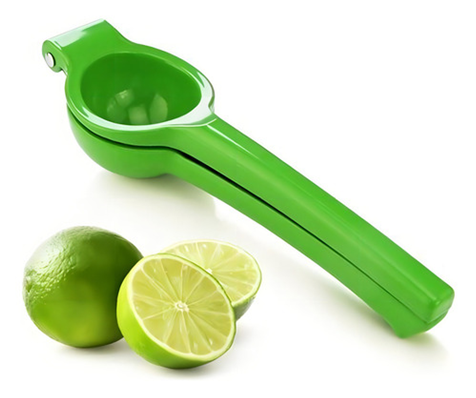 Exprimidor Manual De Frutas Limon Citricos Doble Mango Verde 3