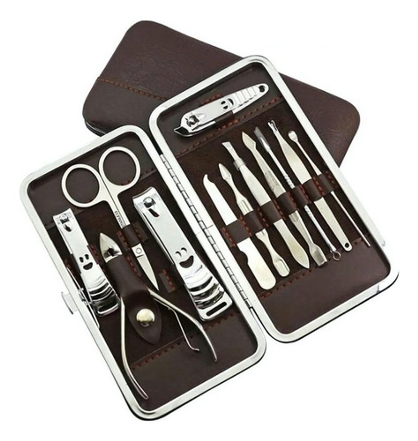 Super Estuche Set Manicure Pedicure Kit Cortauñas 12 Piezas 1