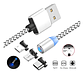 Cable Cargador Magnético Usb 3 En 1 Tipo-c/micro Usb/ios Color Rojo Negro - Miniatura 10