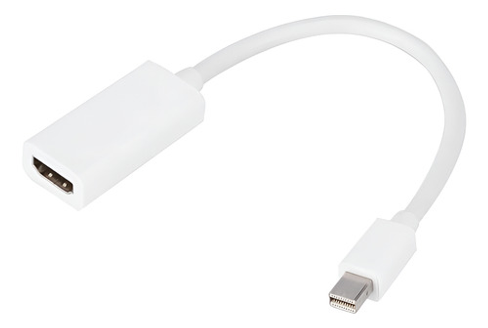 Mini Display Port A Hdmi Adaptador Color Blanco 1