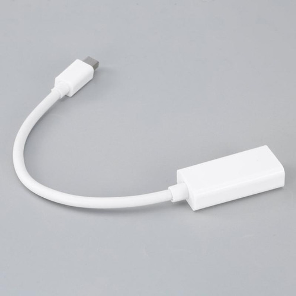 Mini Display Port A Hdmi Adaptador Color Blanco 10