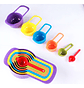 6 Cucharas Medidoras Cocina Repostería Medida Tazas Color Va - Miniatura 3