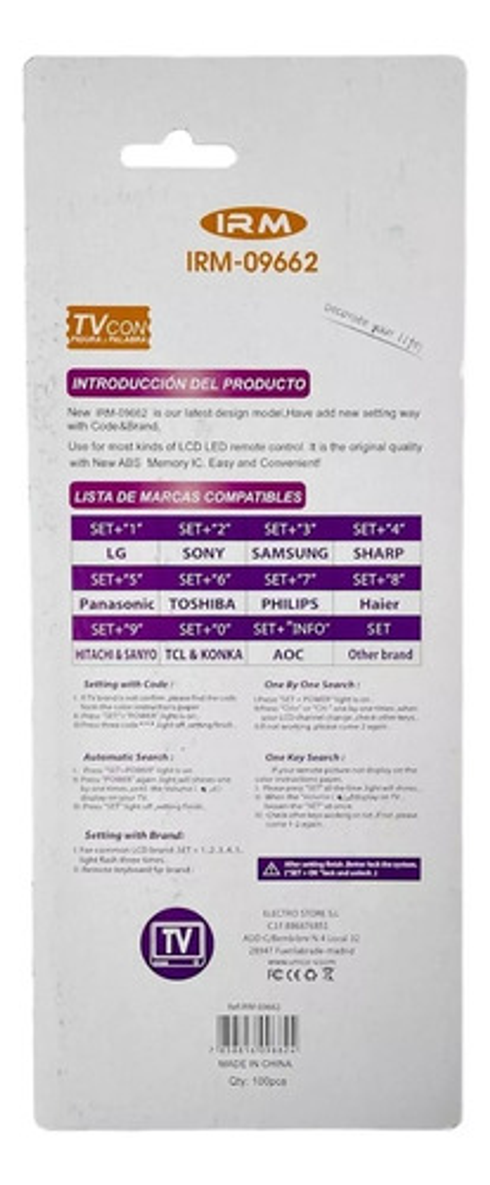 Control Remoto Universal Multimarca Para Tvled Lcd LG Aoc 4