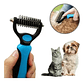 Cepillo Removedor De Pelo Para Perros Con Rastrillo Para Perros, Color Azul - Miniatura 6
