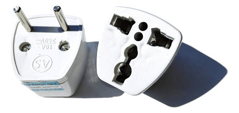 Adaptador Enchufe Universal Chileno Redonda Plana