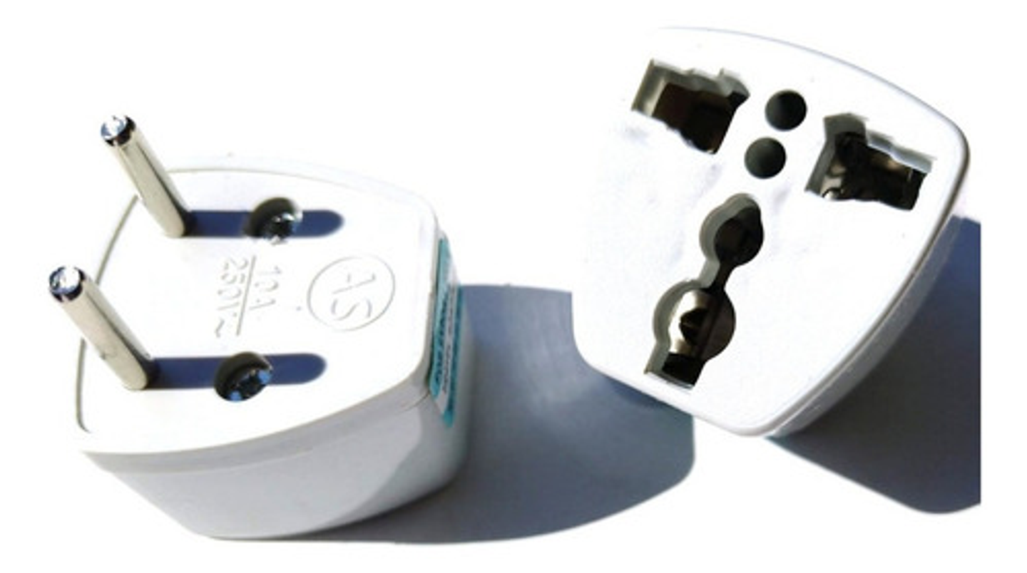 Adaptador Enchufe Universal Chileno Redonda Plana 2