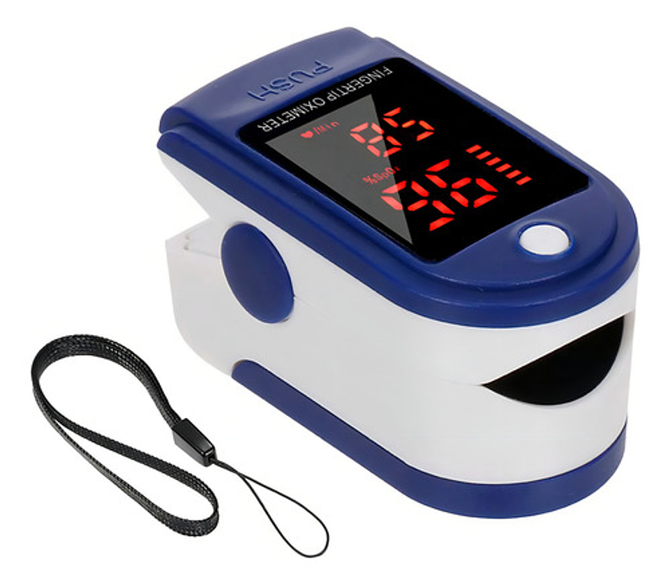 Oximetro Saturometro De Pulso Digital Otec Adultos Azul 1