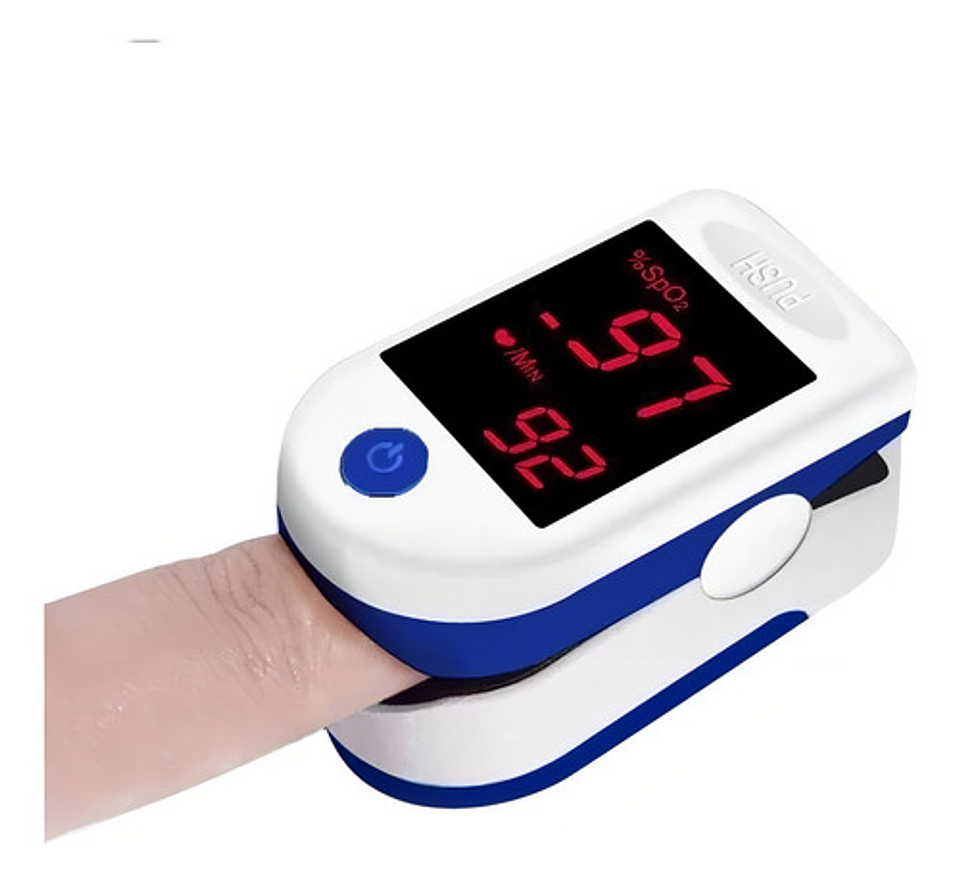 Oximetro Saturometro De Pulso Digital Otec Adultos Azul 2