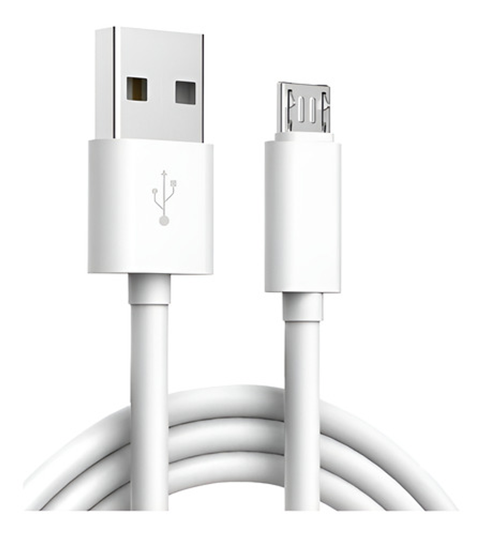 Cable De Carga Micro Usb 1.5mts Color Blanco 1
