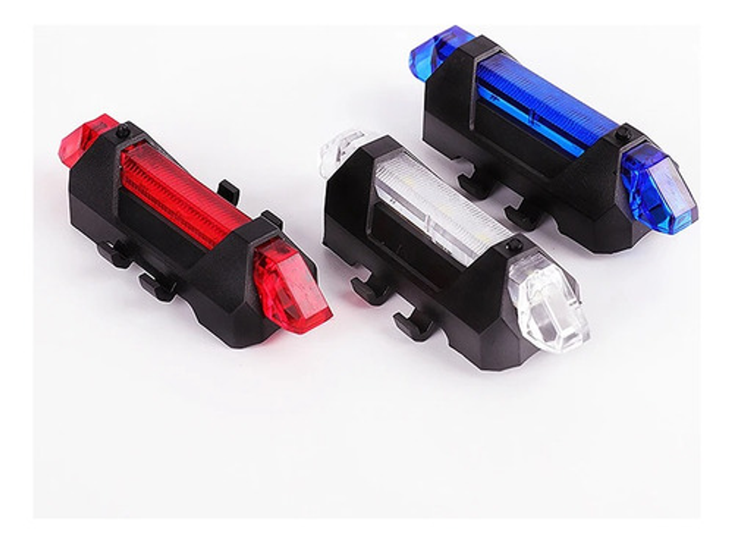 Luz Led Recargable Usb Para Bicicleta Trasera Color Blanco 3