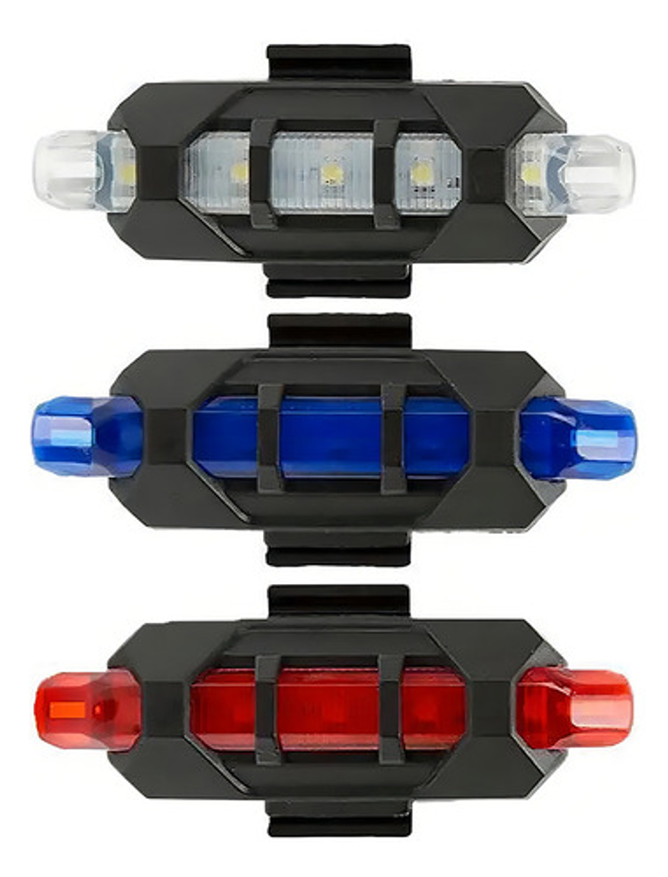 Luz Led Recargable Usb Para Bicicleta Trasera Color Blanco 4