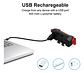 Luz Led Recargable Usb Para Bicicleta Trasera Color Blanco - Miniatura 5