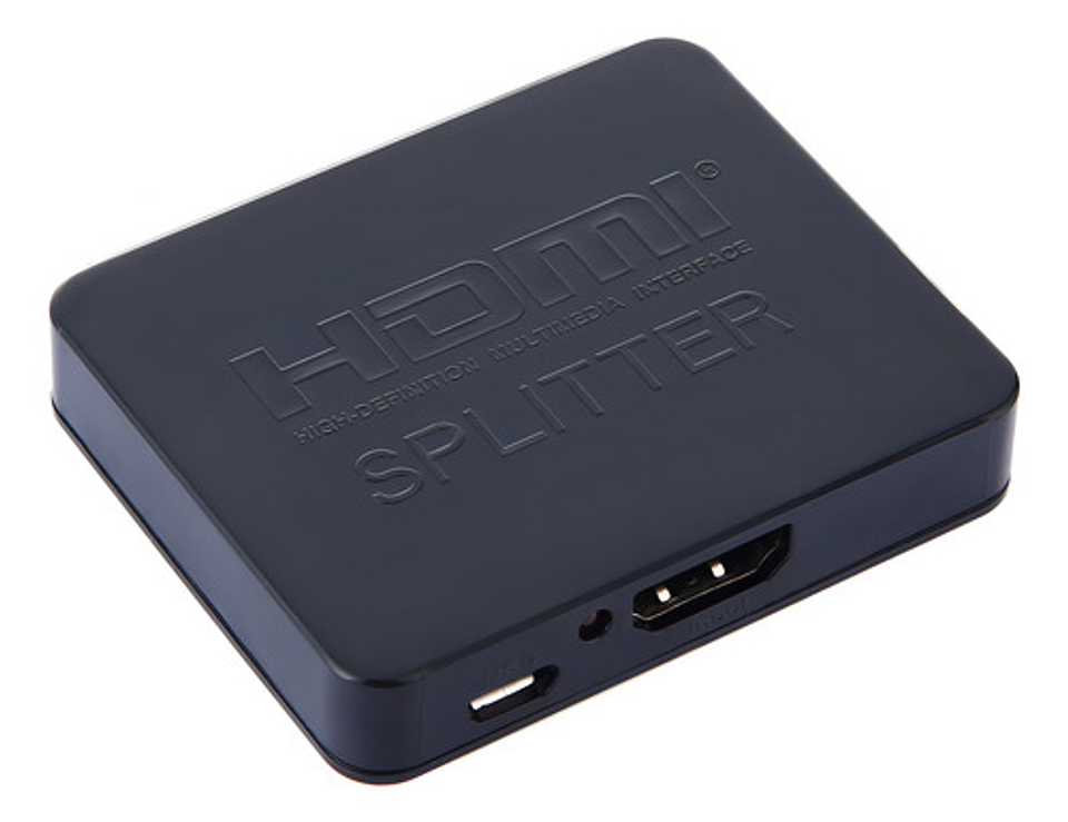 Splitter Hdmi Activo Amplificador De Señal1x2 1080p Pvc 2