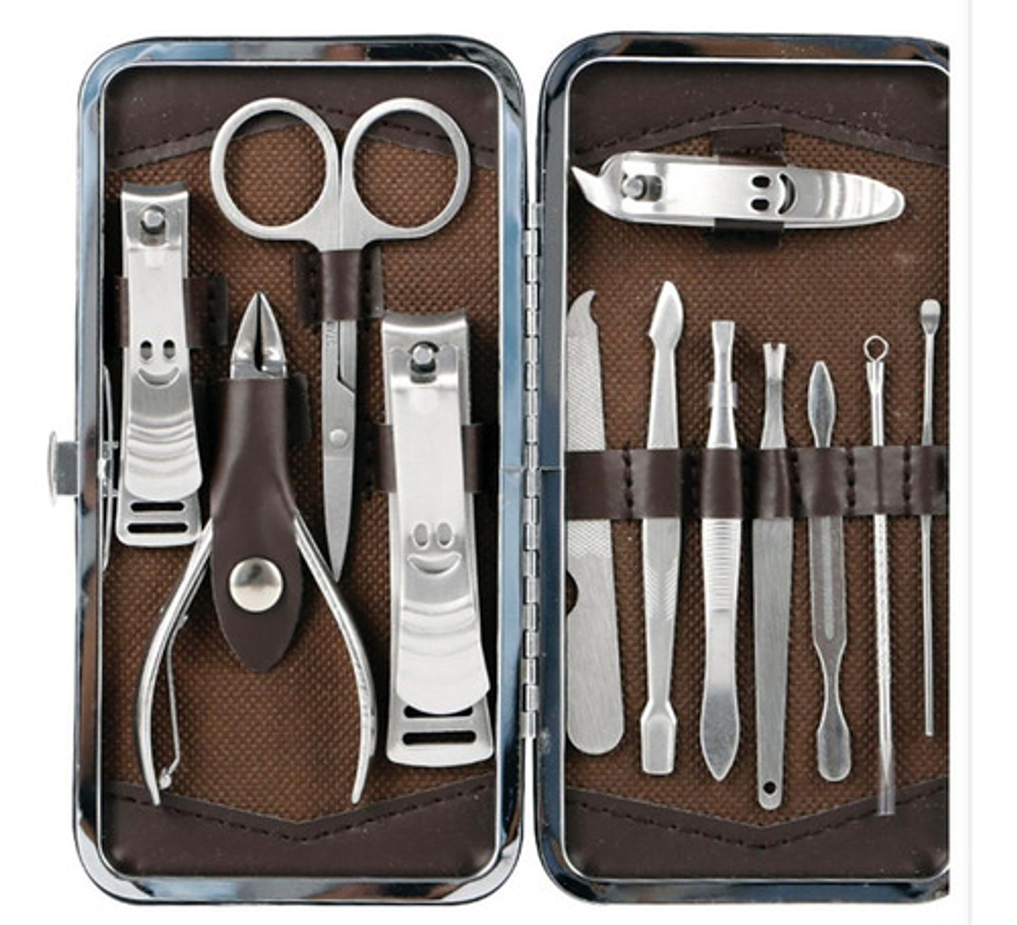 Set Manicura Pedicura 12 Piezas De Acero Inoxidable En Estuche 1