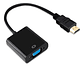 Adaptador Conversor Convertidor Hdmi A Vga Audio - Otec - Miniatura 1