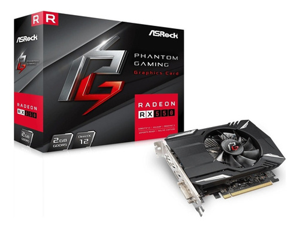 Tarjeta De Video Amd Asrock Phantom Gaming Radeon Rx 550 2gb 5