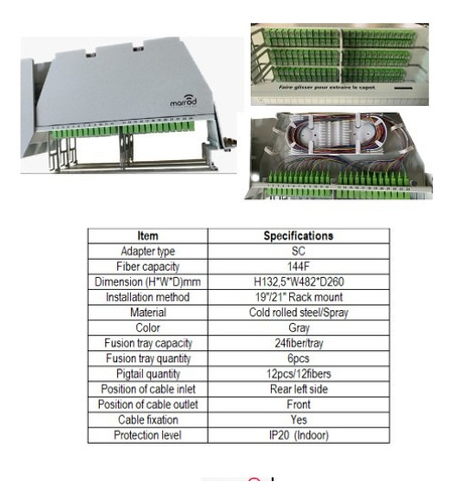 Odf/cabecera Optica 144 F.o Sc-apc 2