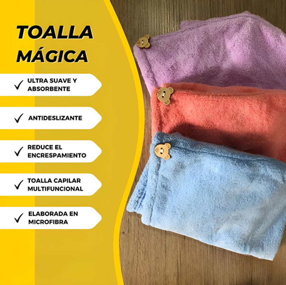 Toalla De Secado Para Cabello Tipo Turbante Color Rosado 11