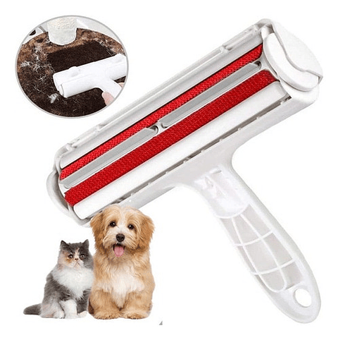 Quita Pelos Removedor Cepillo/rodillo Facil De Usar Calidad Blanco/rojo