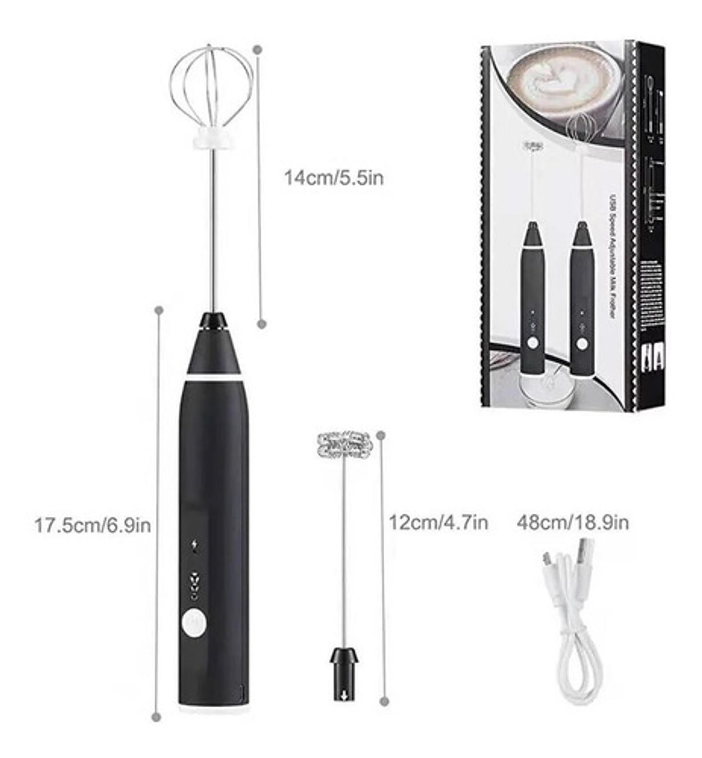 Evolution Mini Batidor Eléctrico De Espuma Café Y Leche Reca 3