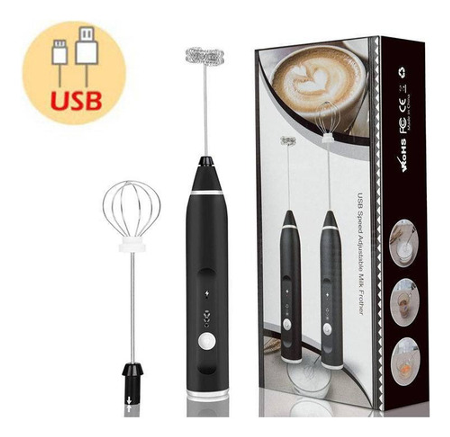 Evolution Mini Batidor Eléctrico De Espuma Café Y Leche Reca 12