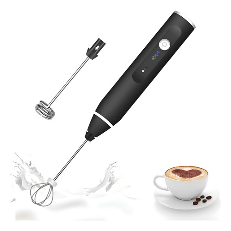 Mini Batidor Revolvedor De Café Y Espuma Leche Recargable Co 1