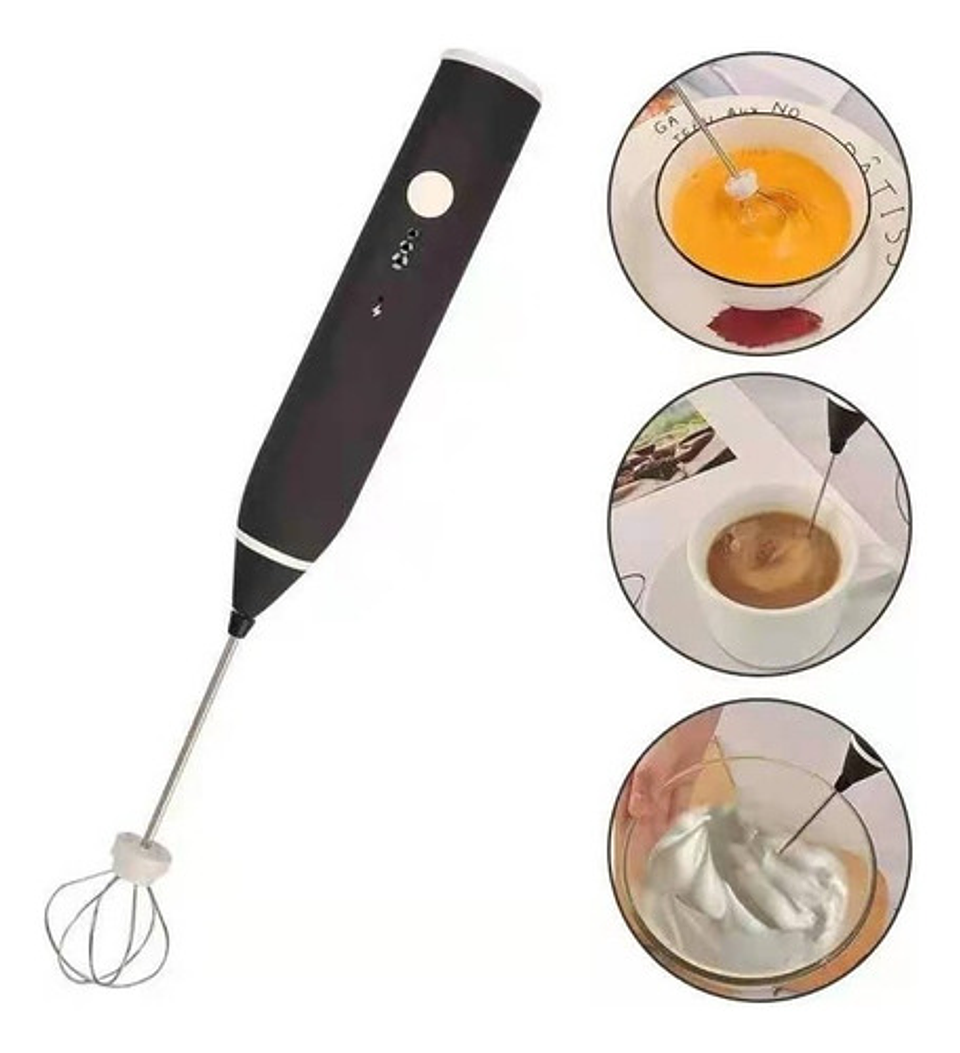 Mini Batidor Revolvedor De Café Y Espuma Leche Recargable Co 5