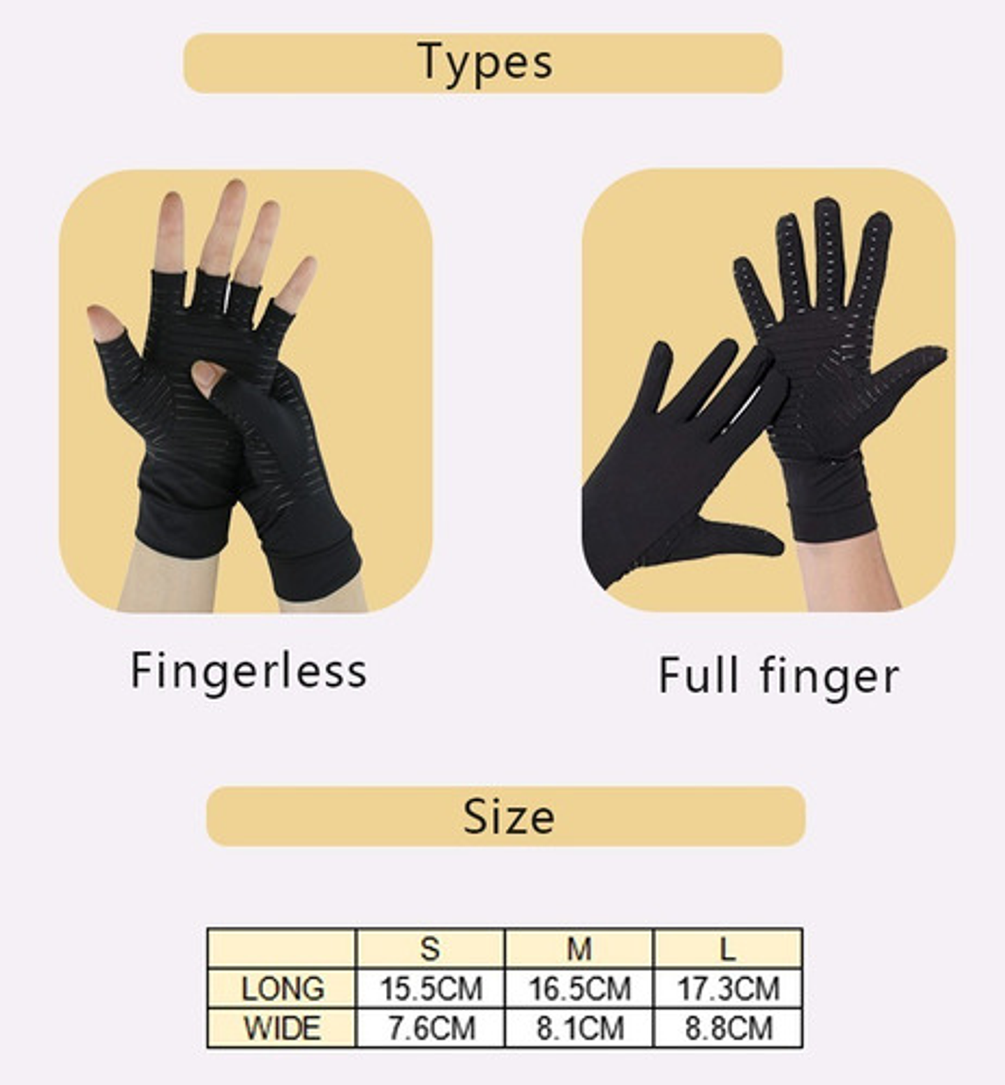 Pack X2 [guantes Cobre Para Artritis/compresión Unisex] 8