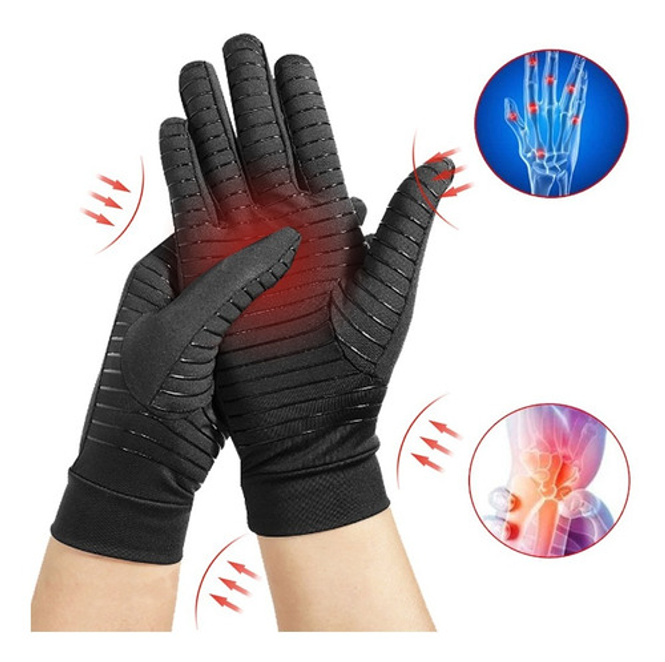 Pack X2 [guantes Cobre Para Artritis/compresión Unisex] 10