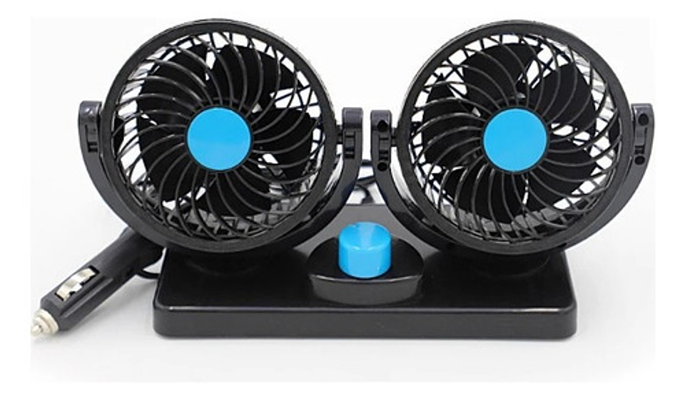 Ventilador 12v Auto Vehiculo Doble 360° 1