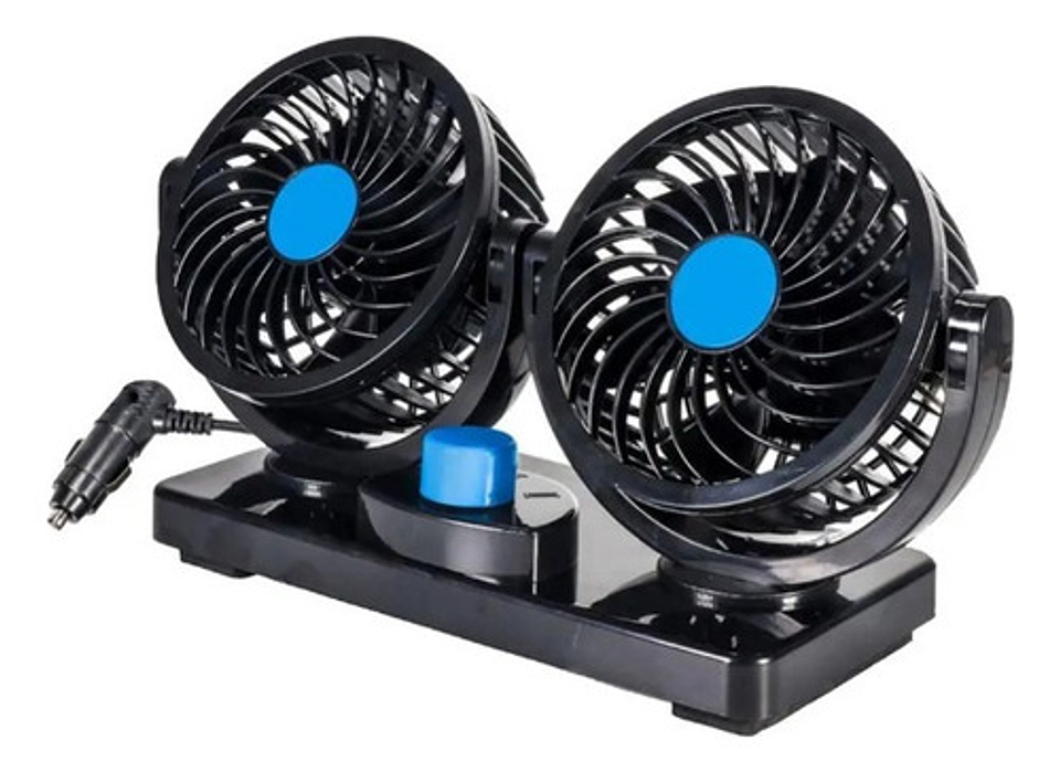 Ventilador 12v Auto Vehiculo Doble 360° 2