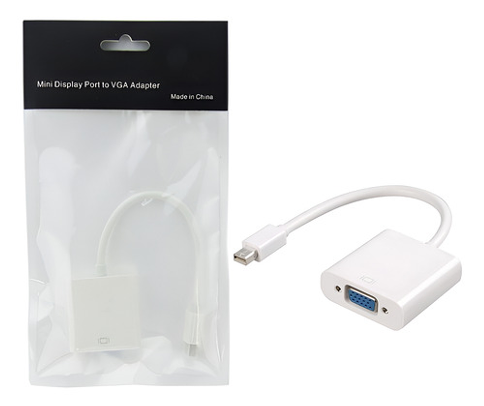 Cable Adaptador Conversor Mini Displayport A Vga Blanco 2