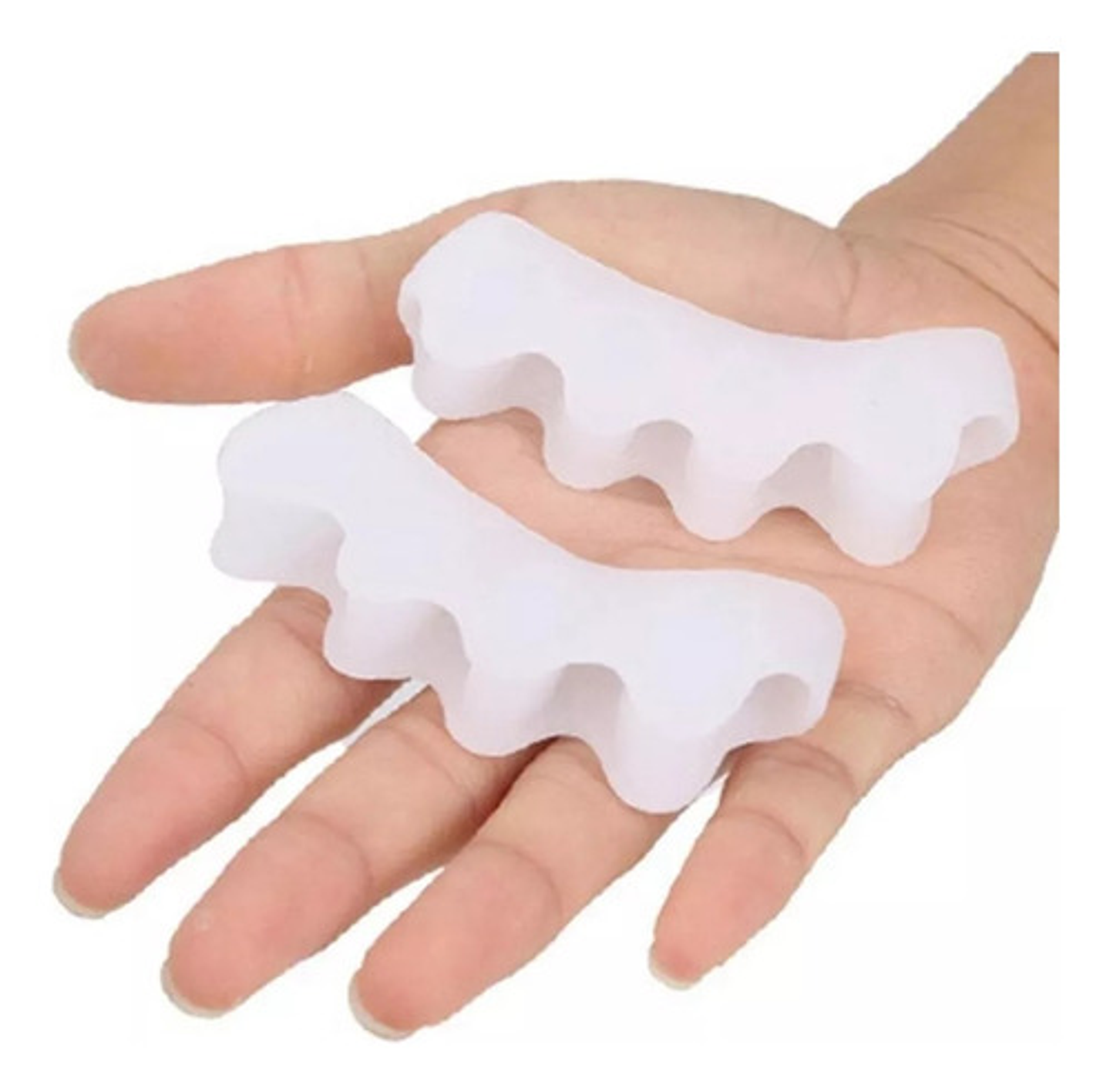 Separador Dedos Pie Silicona Marin Corrector Juanete Almohadilla Pack Blanco 7