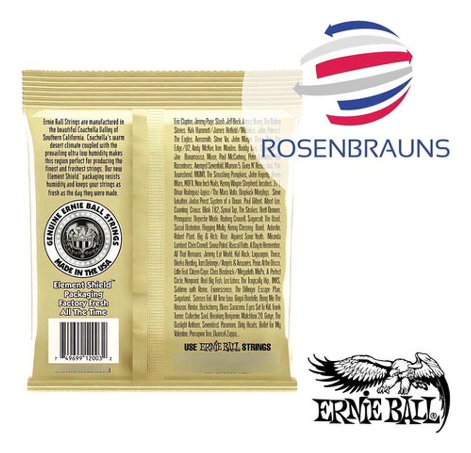 Encordado Guitarra Acustica 12-54 Ernie Ball 2003 2