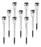 Kit 10 Focos Tipo Estacas Solares Exterior Jardin Quincho Pa Estructura Plateado - Miniatura 7