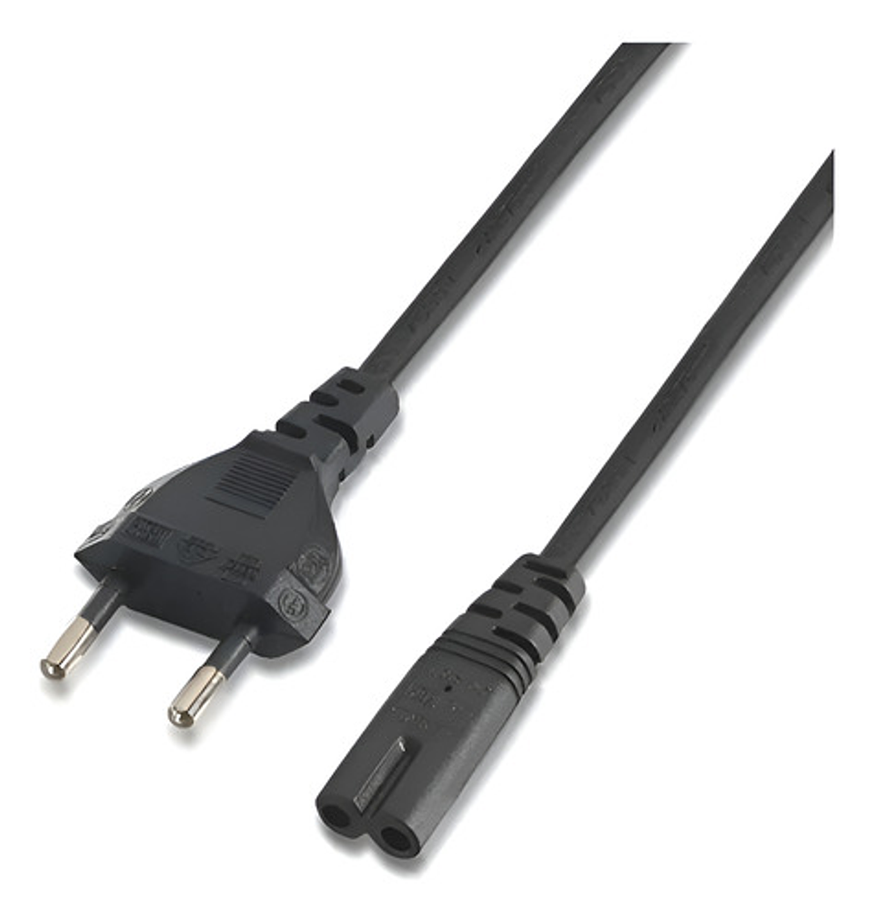 Cable T/8 Poder/corriente Para[cargador/play/impresora/otro] Color Negro 1