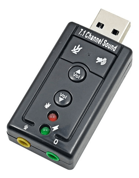 Placa Sonido Usb Externa Grabar 7.1 Pc Tarjeta Sonido Ditron