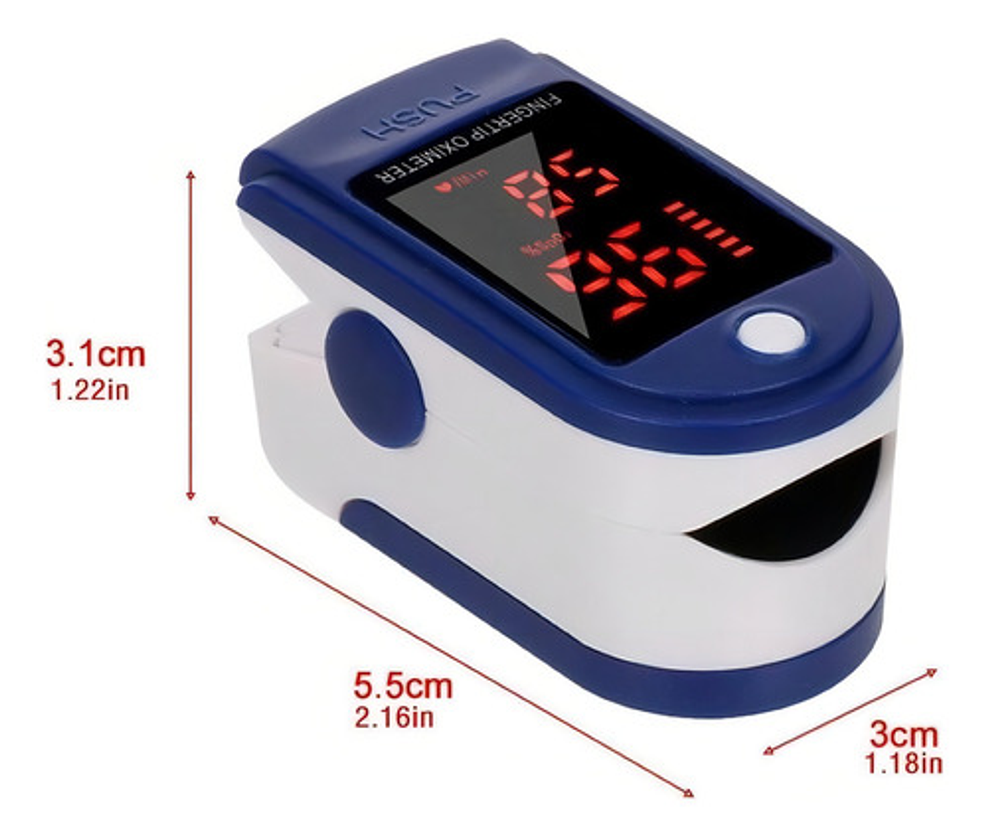Oximetro De Pulso Digital Monitor Saturación De Oxigeno Dedo 8