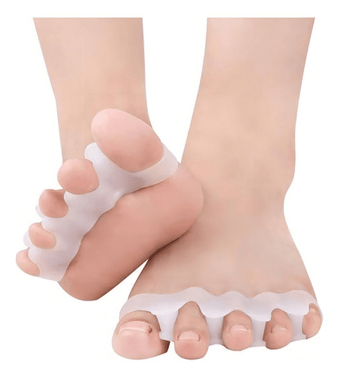 Separador Dedos Pie Silicona Marin Corrector Juanete Almohadilla Pack Blanco